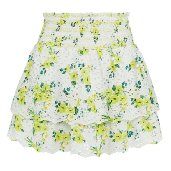 Alice + Olivia Dresses & Skirts - Alice + Olivia Bethie Smocked Ruffled Mini Skirt - size 0